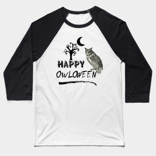 Halloween Owl Baseball T-Shirt